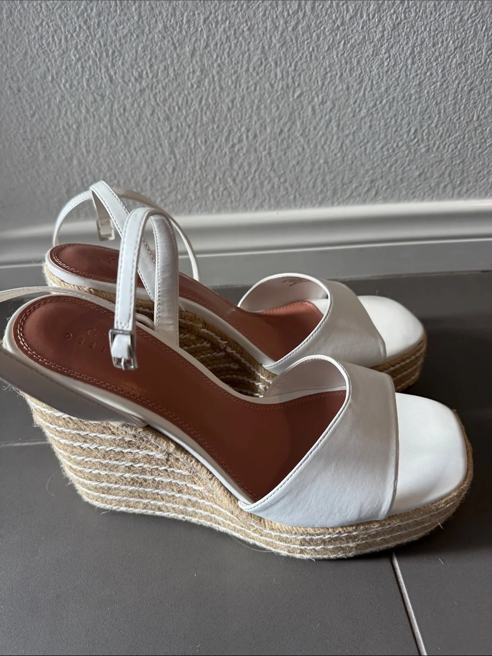 ASOS!White Espadrille Platform Sandals - Women's Slingback